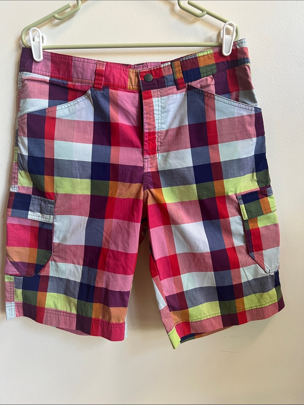 Columbia plaid Multicolor Cargo omni wick golf Shorts